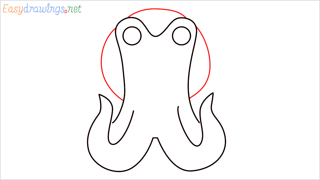 How to draw Octopus Emoji step (5)