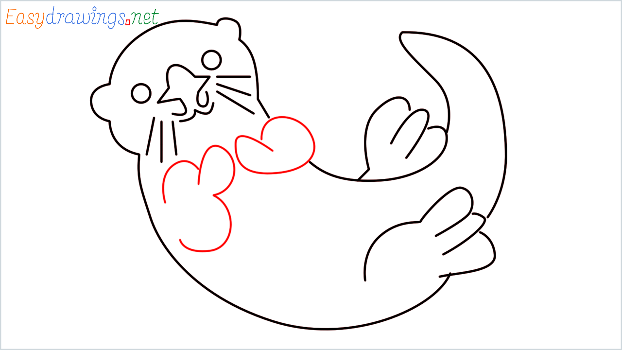 How to draw Otter Emoji step (10)