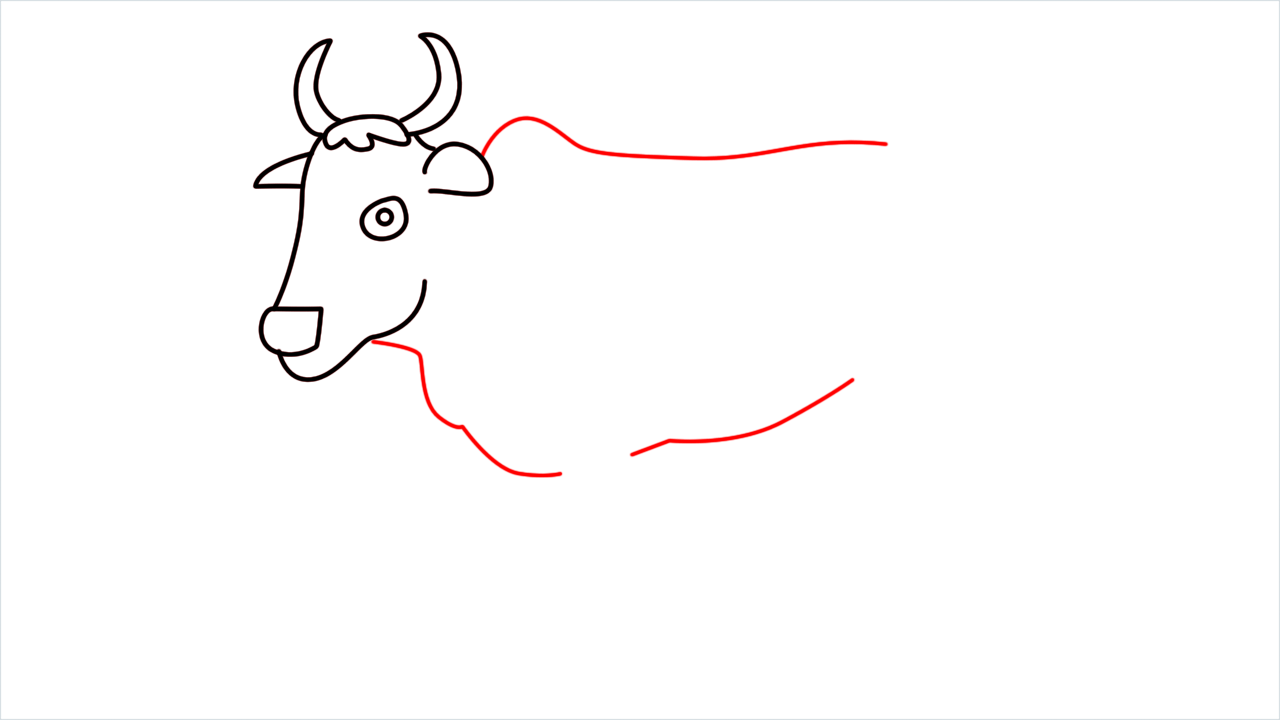 How to draw Ox Emoji step (6)