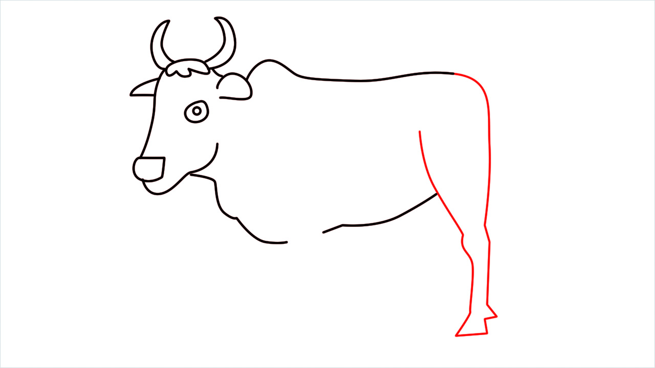 How to draw Ox Emoji step (7)
