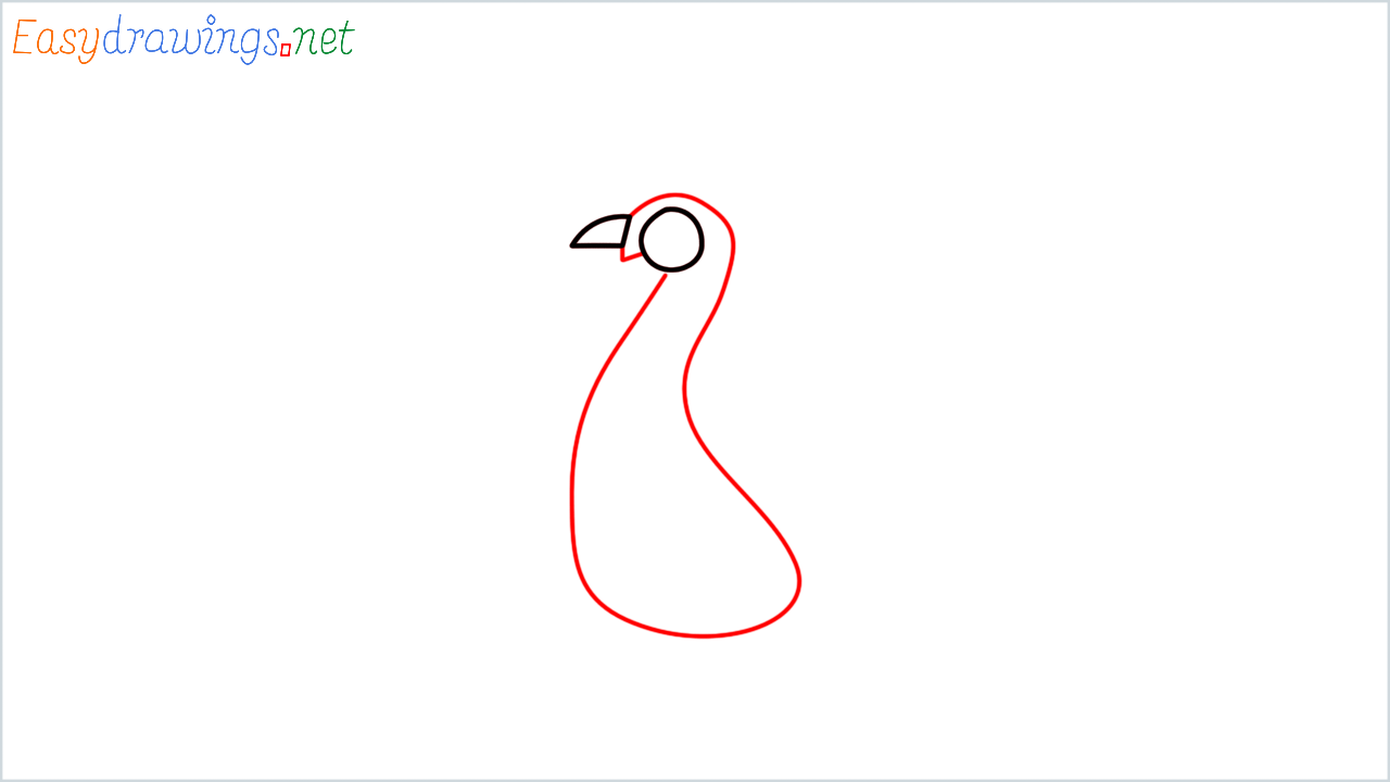 How to draw Peacock Emoji step (2)