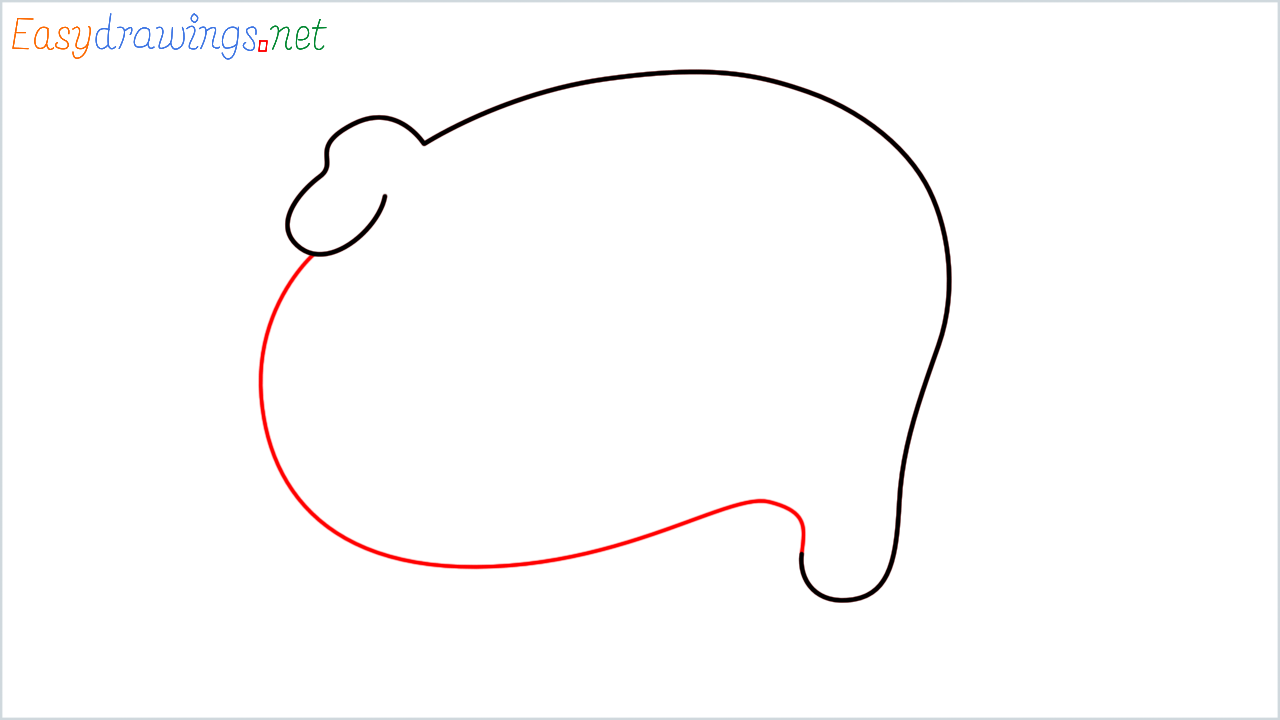 How to draw Pig Emoji step (3)