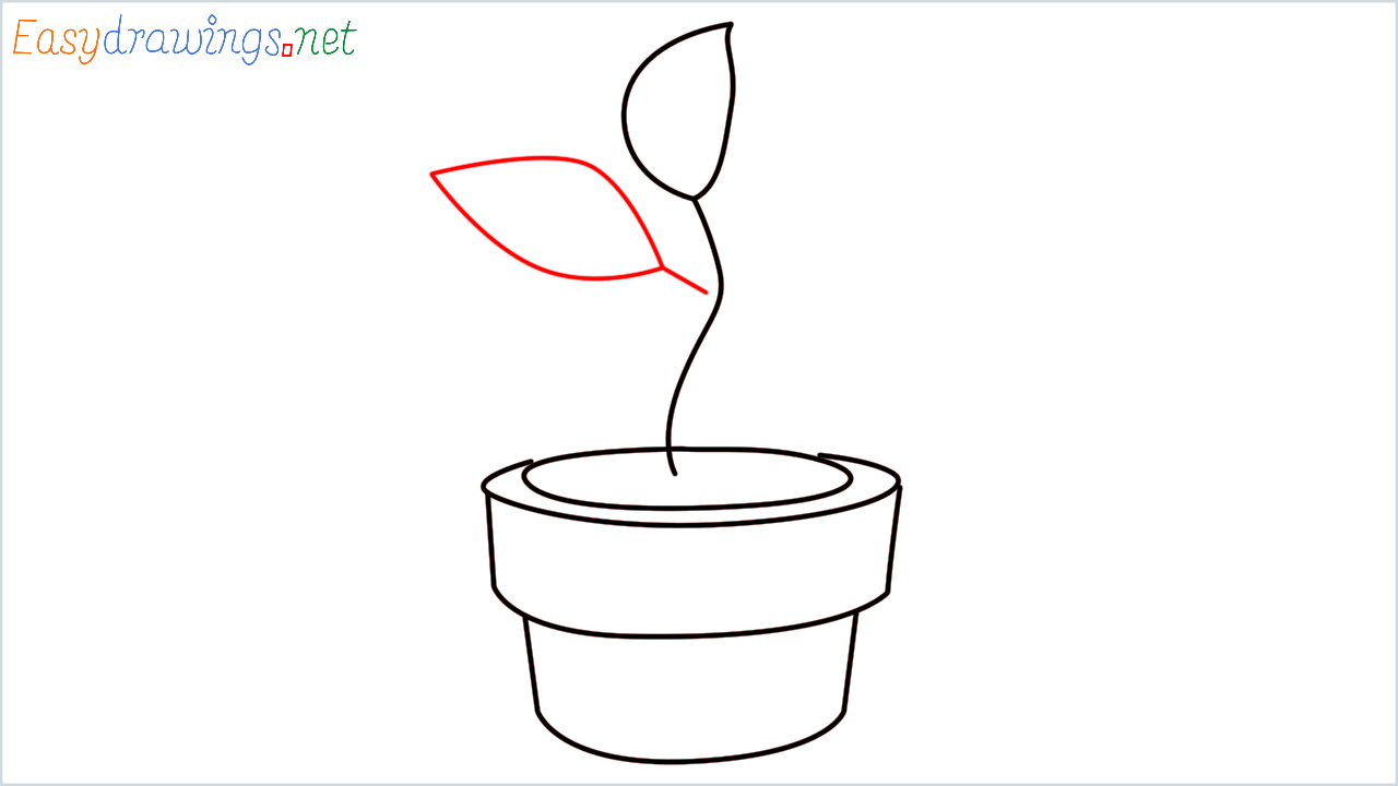 How to draw Potted plant Emoji step (6)