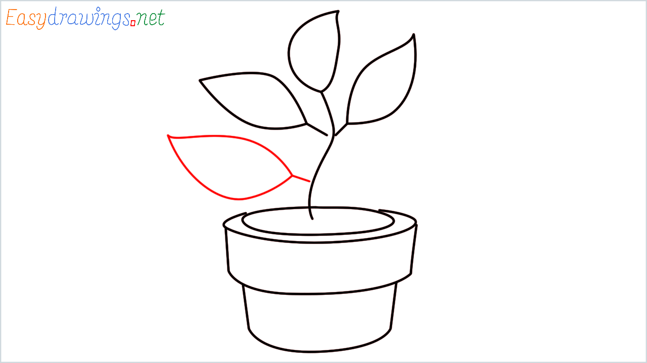 How to draw Potted plant Emoji step (8)