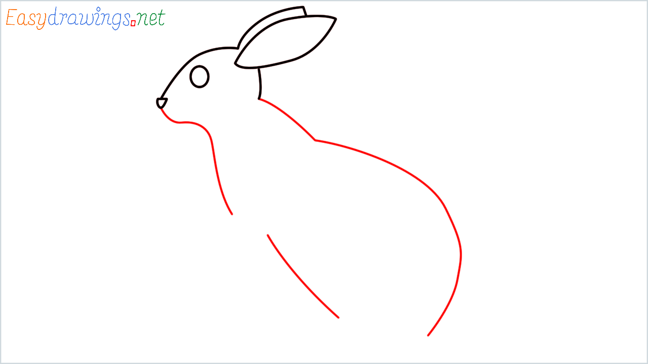 How to draw Rabbit Emoji step (4)
