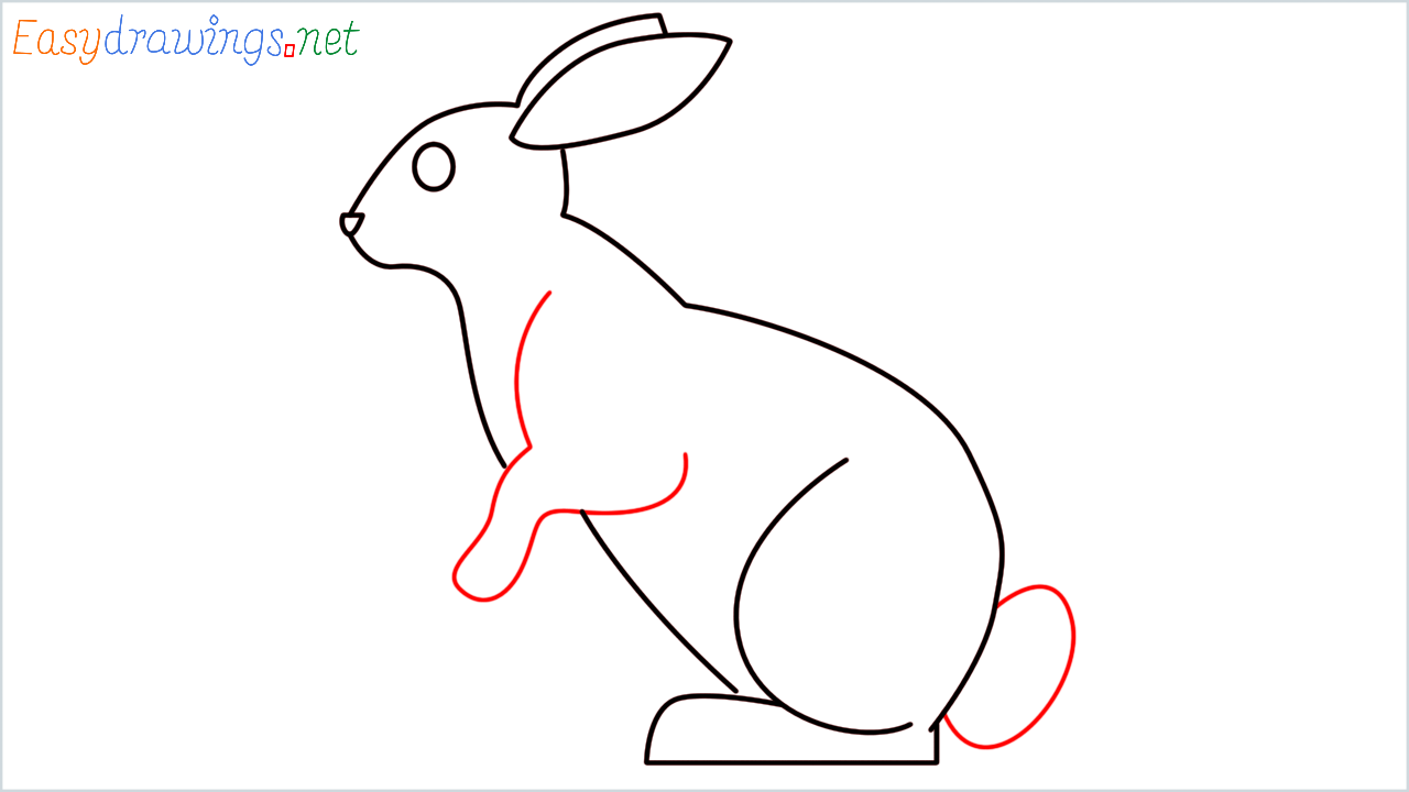 How to draw Rabbit Emoji step (6)