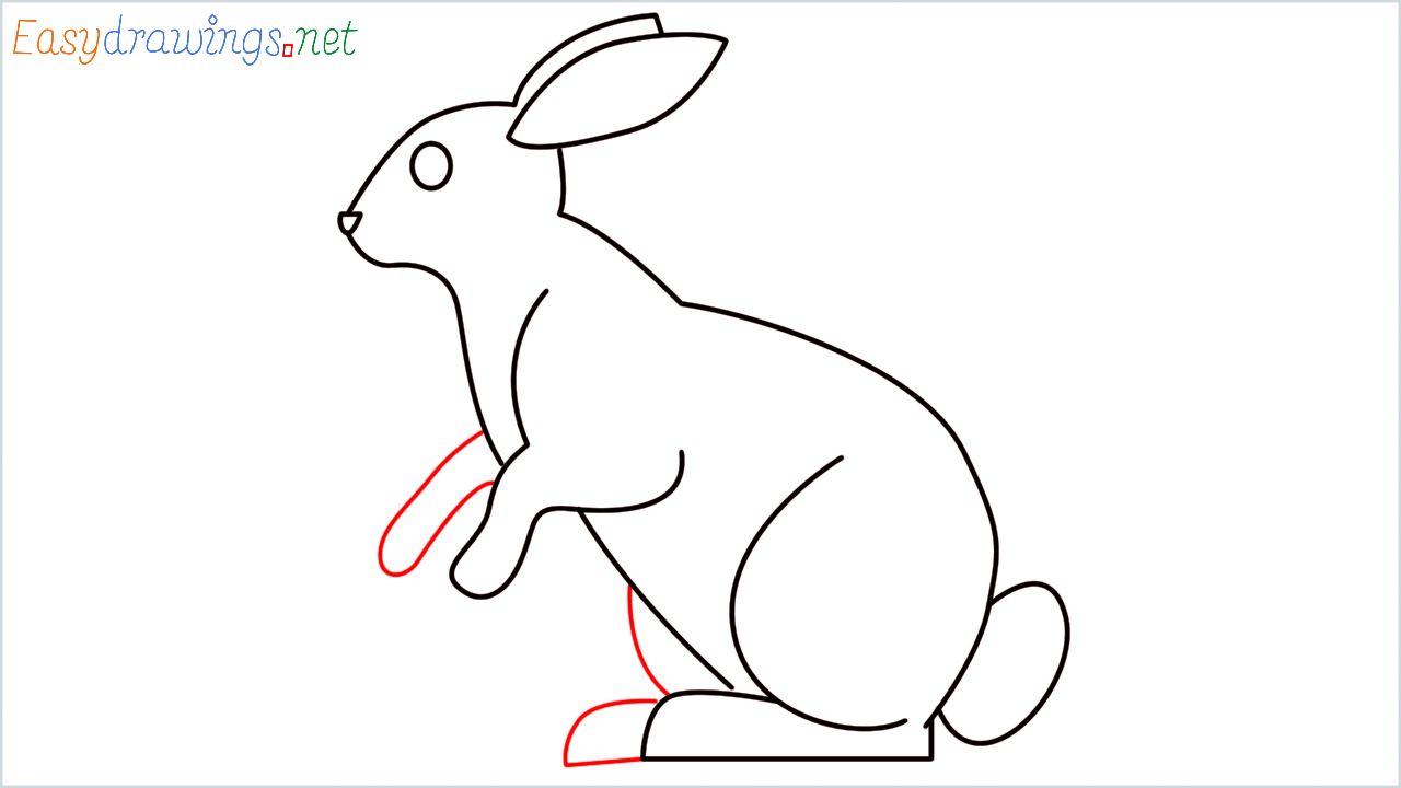 How to draw Rabbit Emoji step (7)