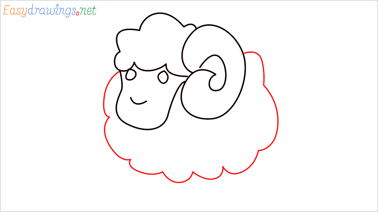 How to draw Ram Emoji step (5)