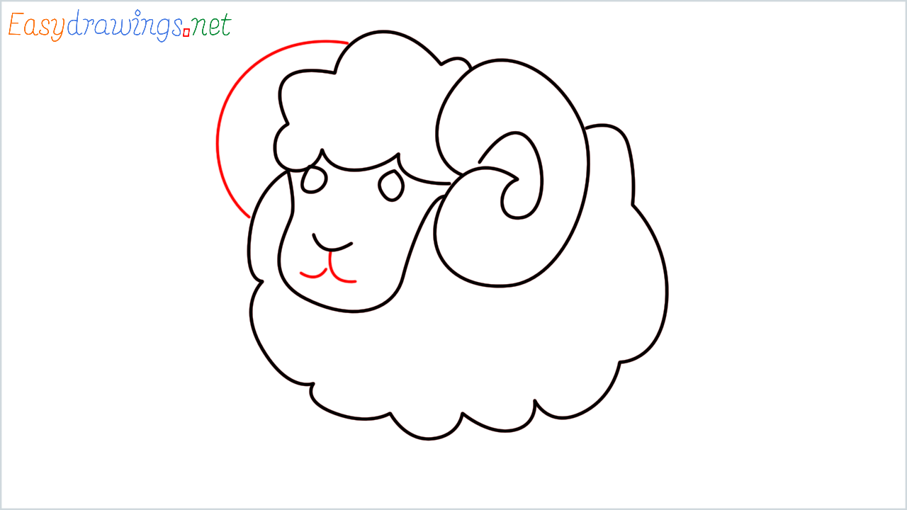 How to draw Ram Emoji step (6)