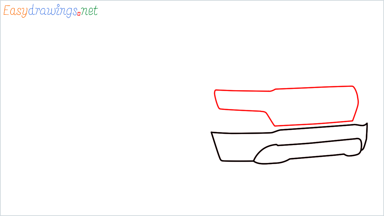 How to draw Ram Pickup step (3)