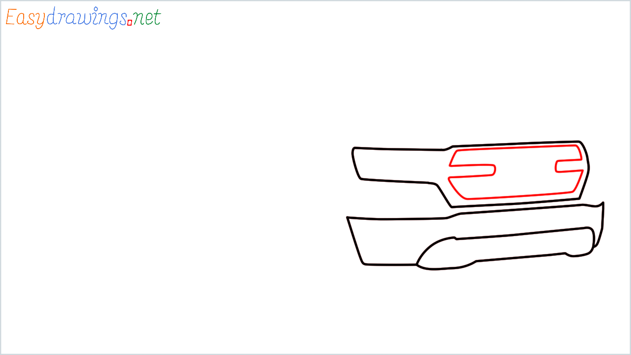 How to draw Ram Pickup step (4)