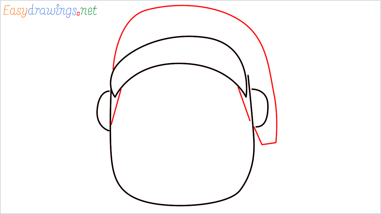 How to draw Santa claus Emoji step (5)