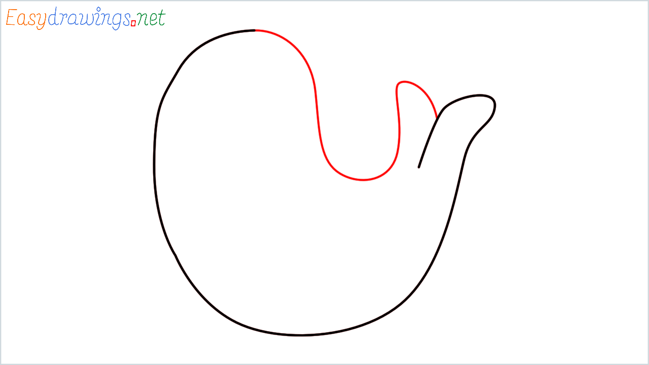 How to draw Seal Emoji step (2)