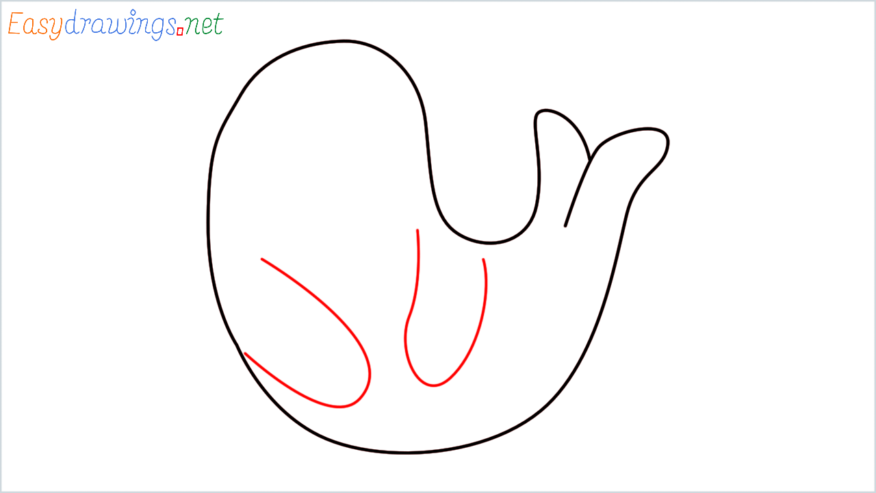 How to draw Seal Emoji step (3)