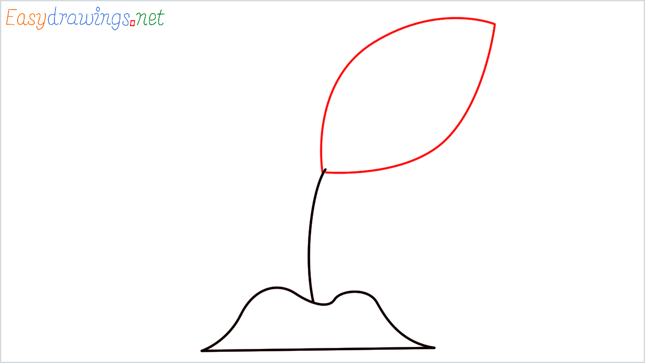 How to draw Seedling Emoji step (4)
