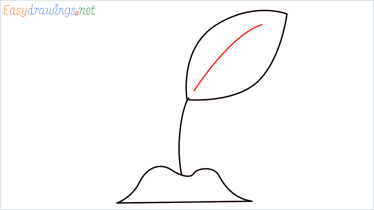 How to draw Seedling Emoji step (5)