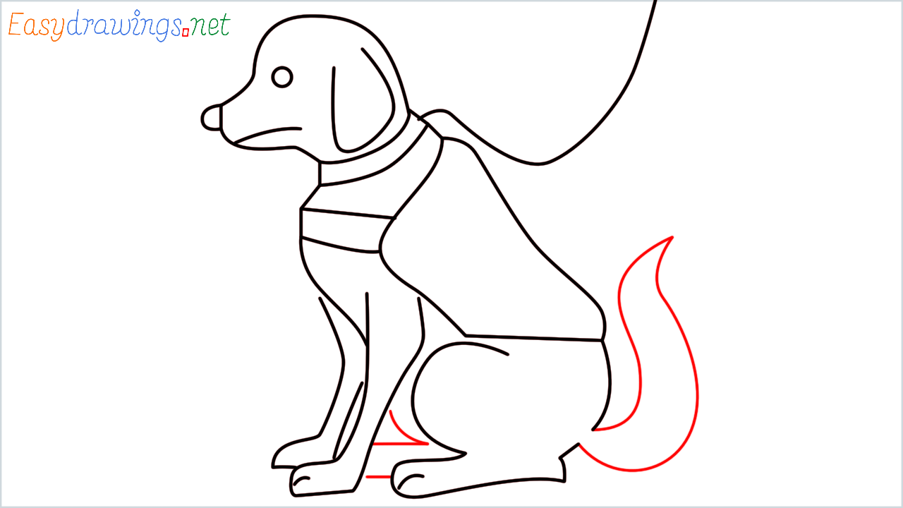 How to draw Service dog Emoji step (10)