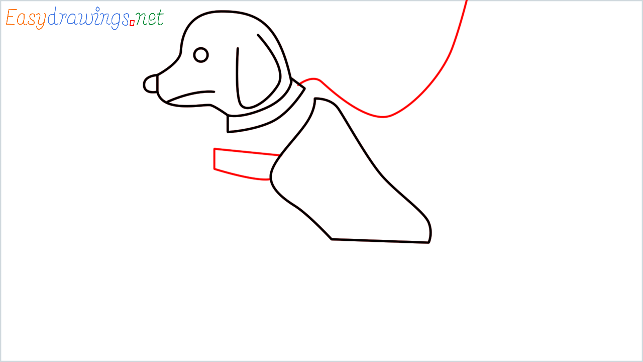 How to draw Service dog Emoji step (5)