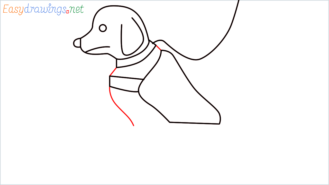 How to draw Service dog Emoji step (6)