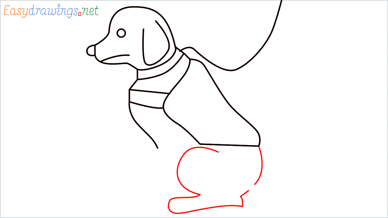 How to draw Service dog Emoji step (7)