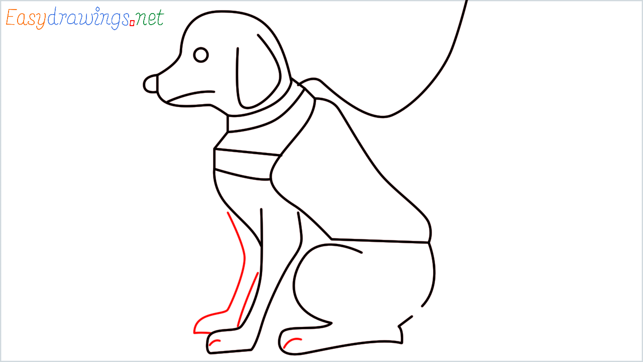 How to draw Service dog Emoji step (9)