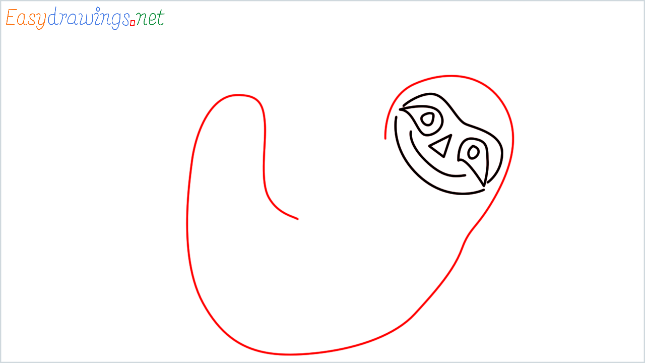 How to draw Sloth Emoji step (4)