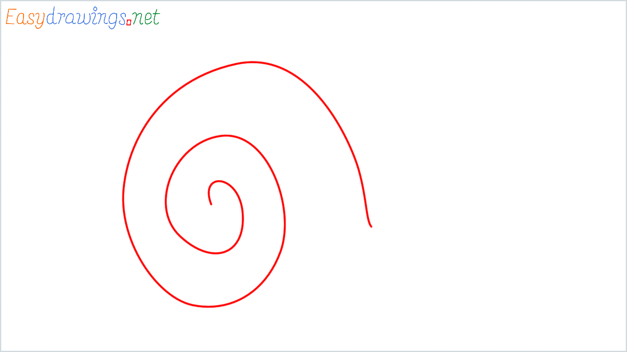 How to draw Snail Emoji step (1)
