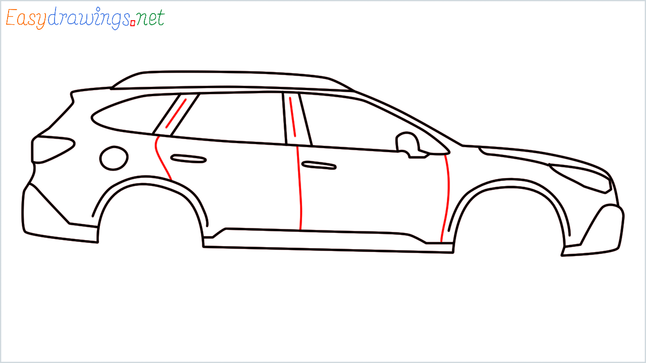 How to draw Subaru Outback step (10)