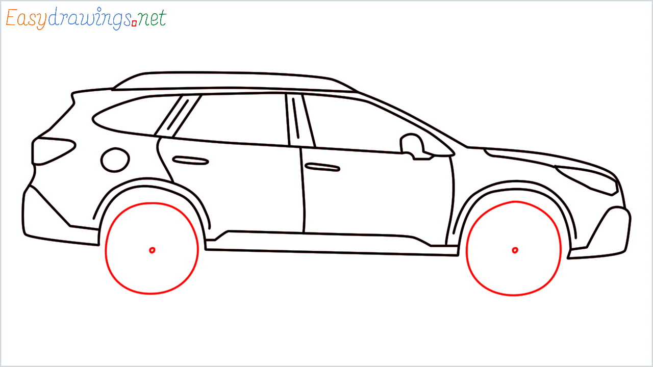 How to draw Subaru Outback step (11)