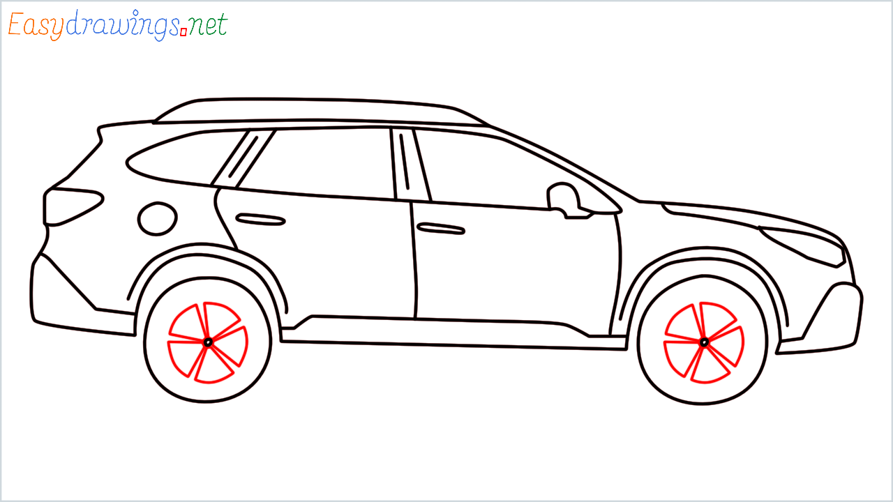 How to draw Subaru Outback step (12)