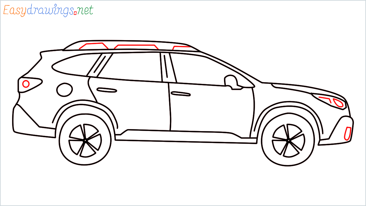 How to draw Subaru Outback step (13)