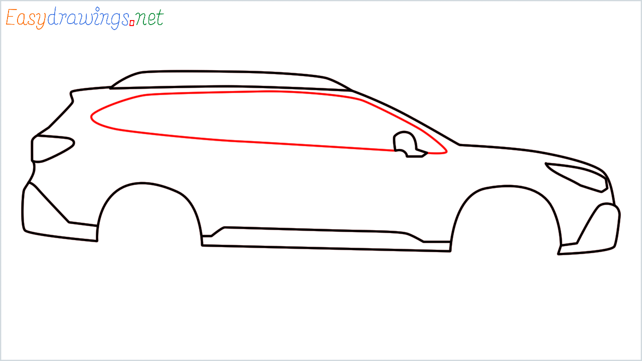 How to draw Subaru Outback step (7)