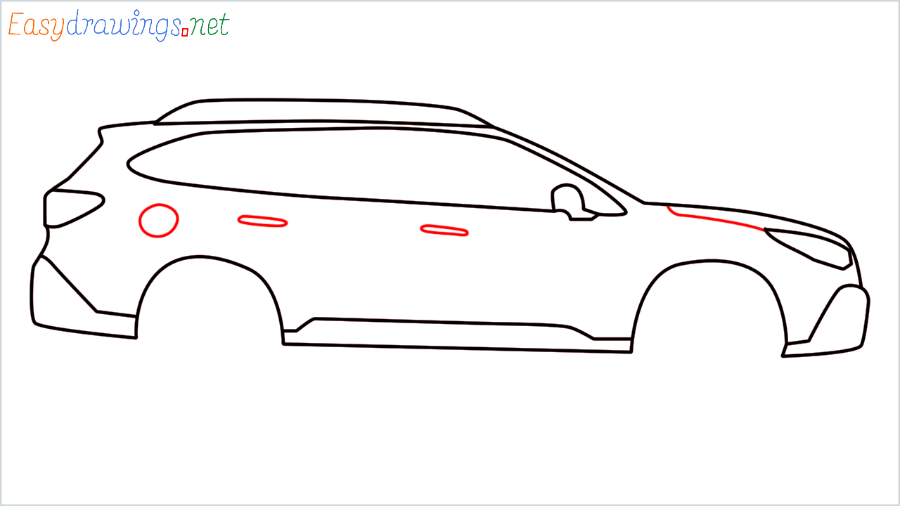 How to draw Subaru Outback step (8)