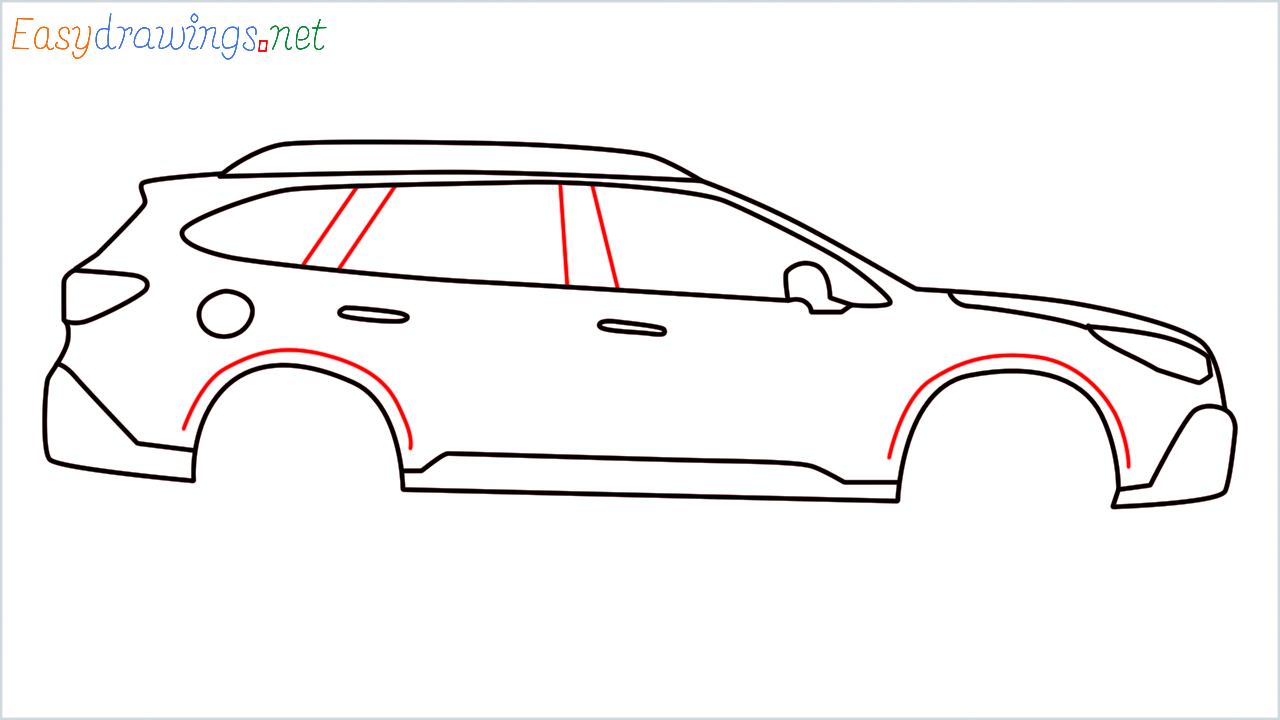 How to draw Subaru Outback step (9)