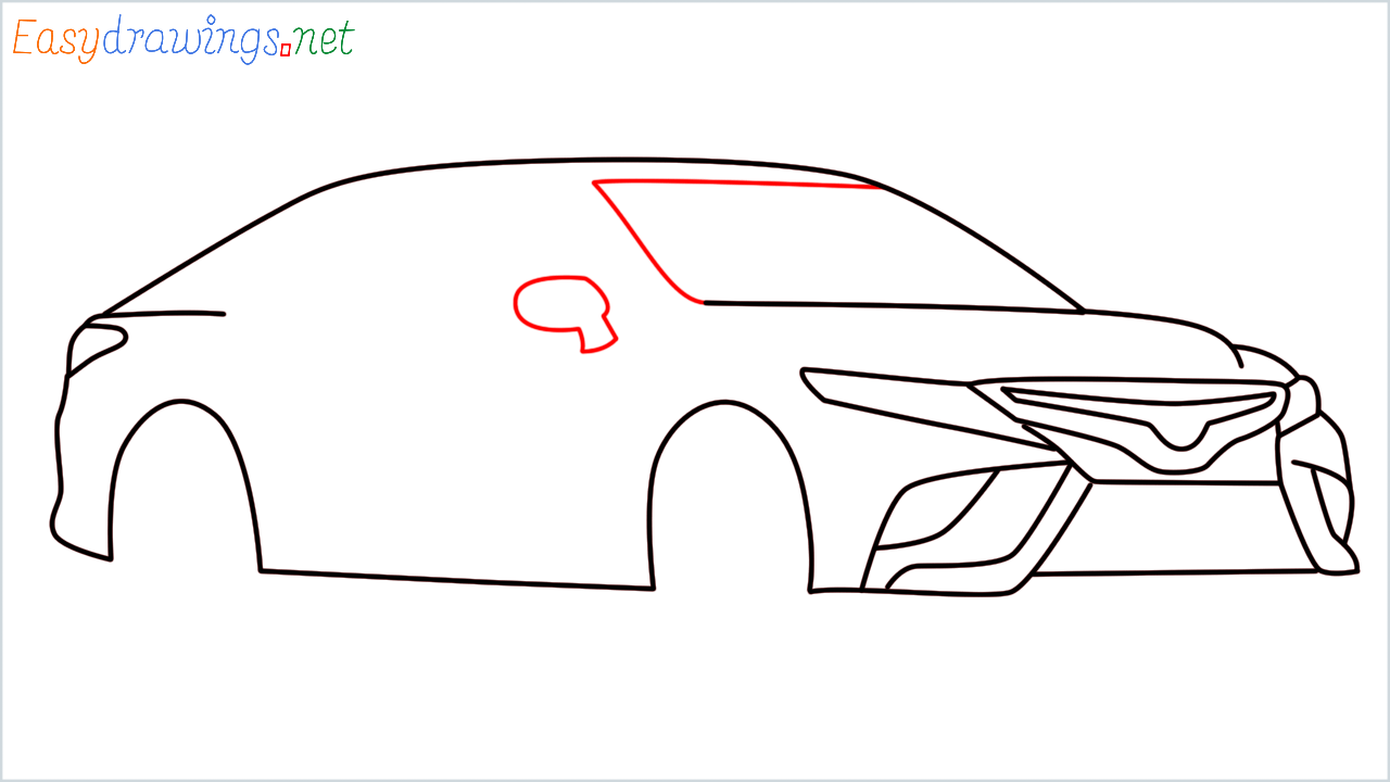 How to draw Toyota Camry step (10)