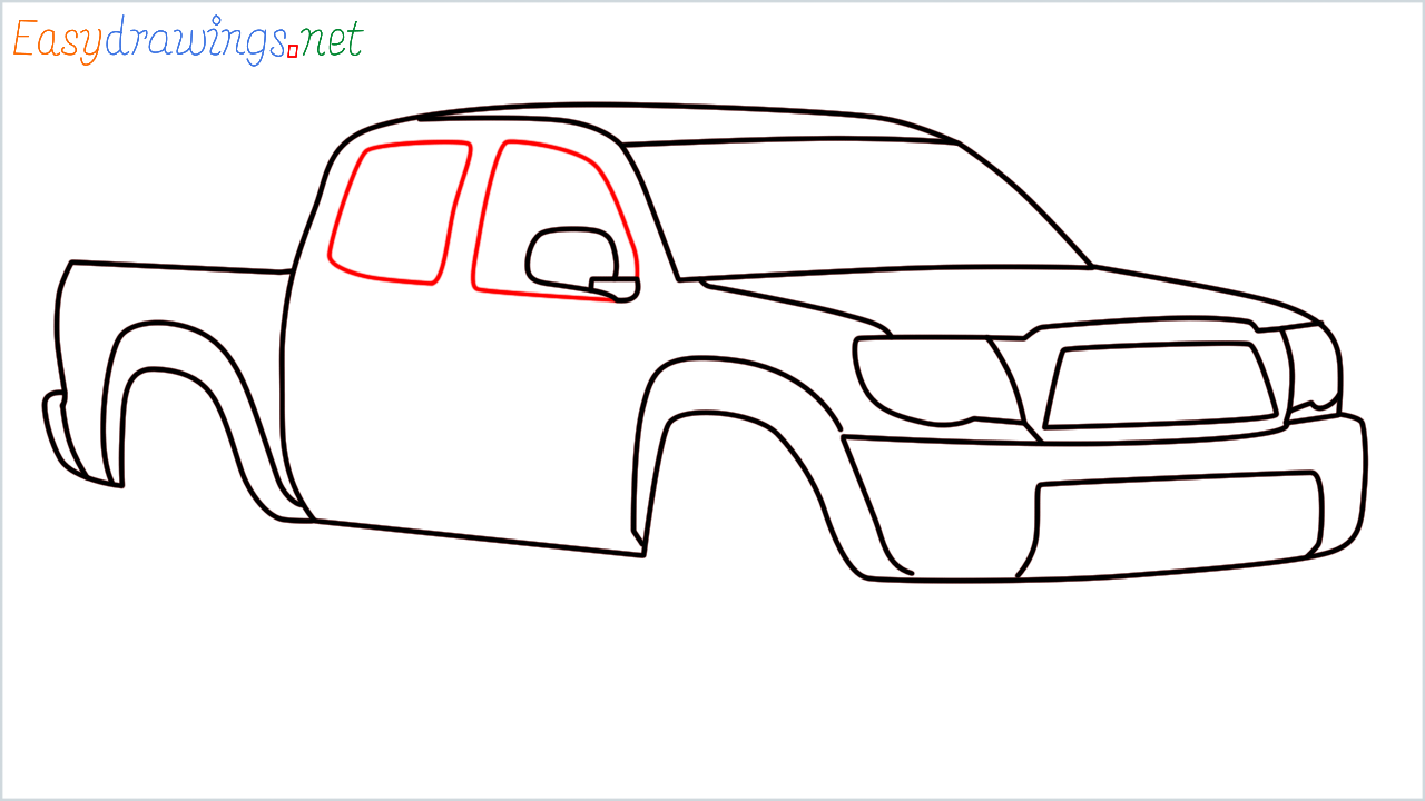 How to draw Toyota Tacoma (10)