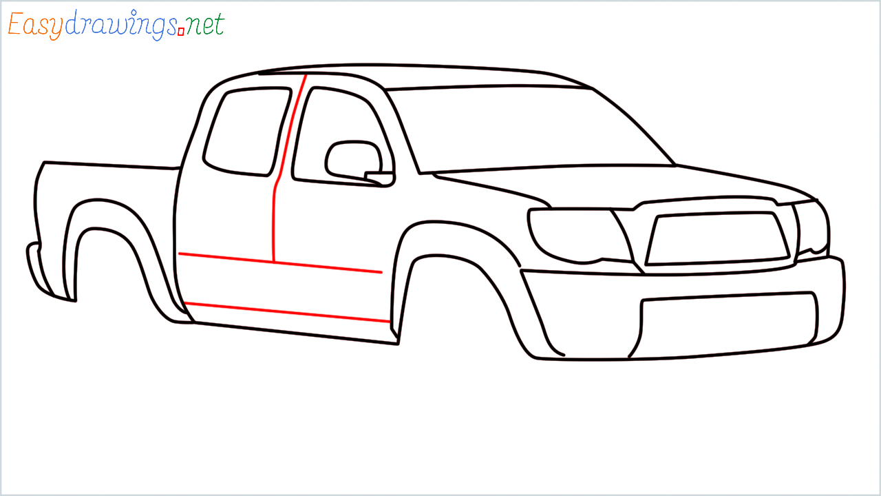How to draw Toyota Tacoma (11)