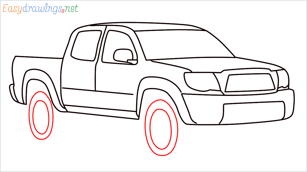 How to draw Toyota Tacoma (12)