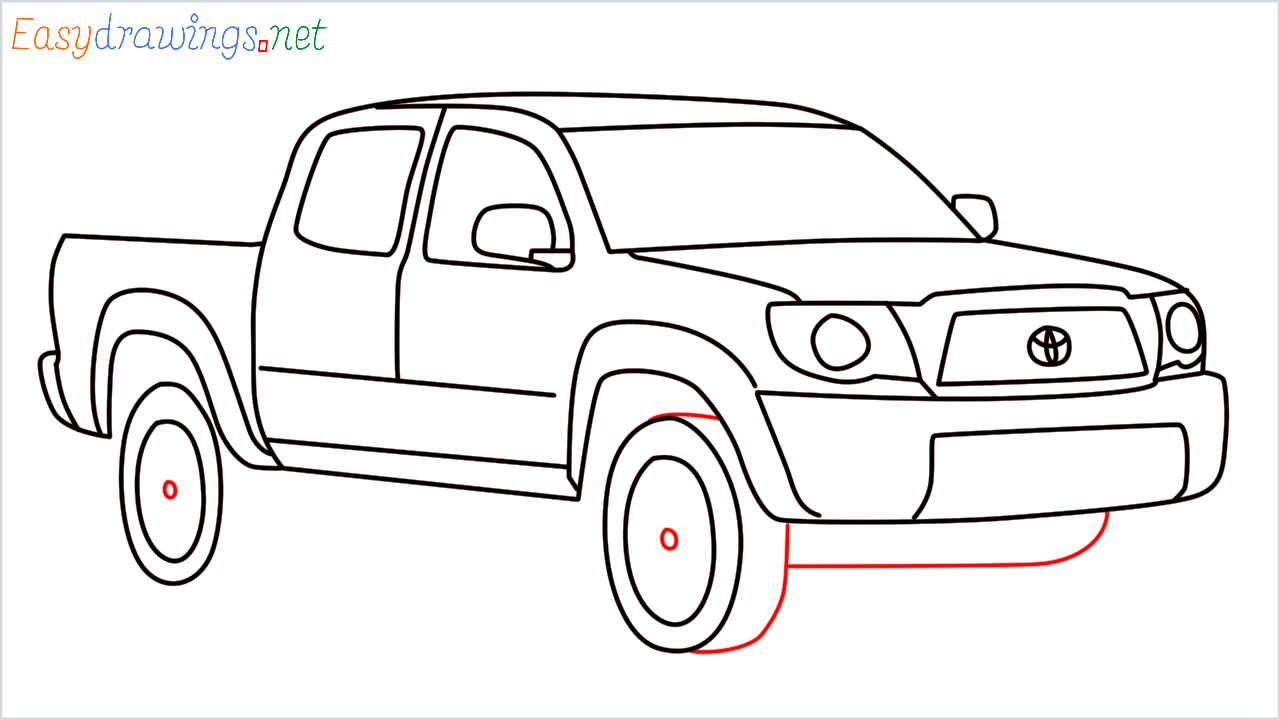 How to draw Toyota Tacoma (14)