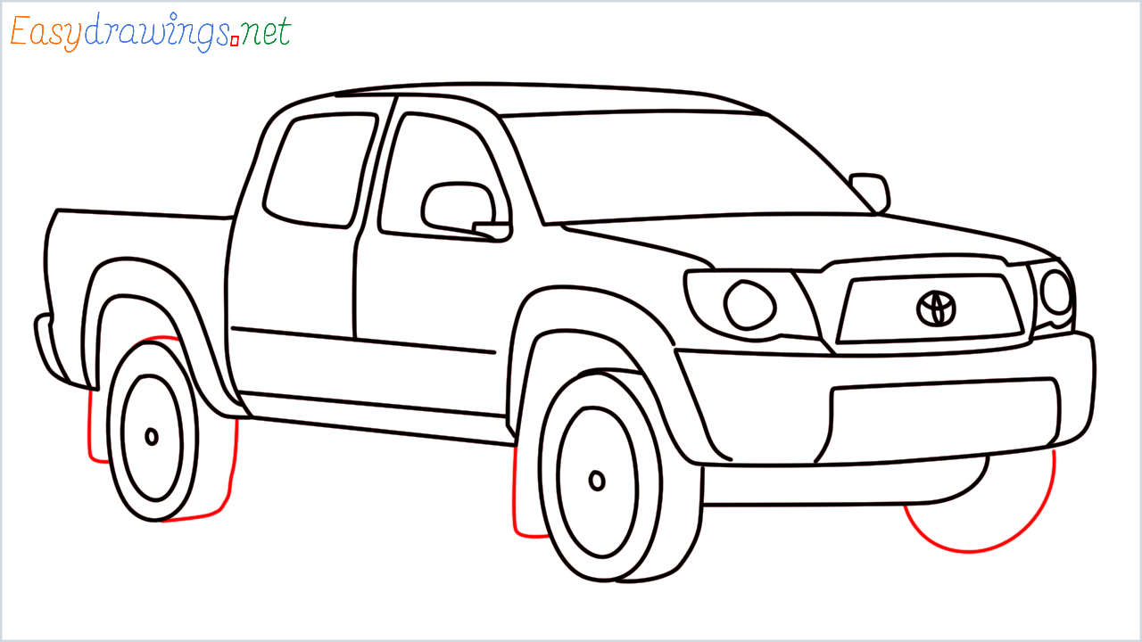 How to draw Toyota Tacoma (15)