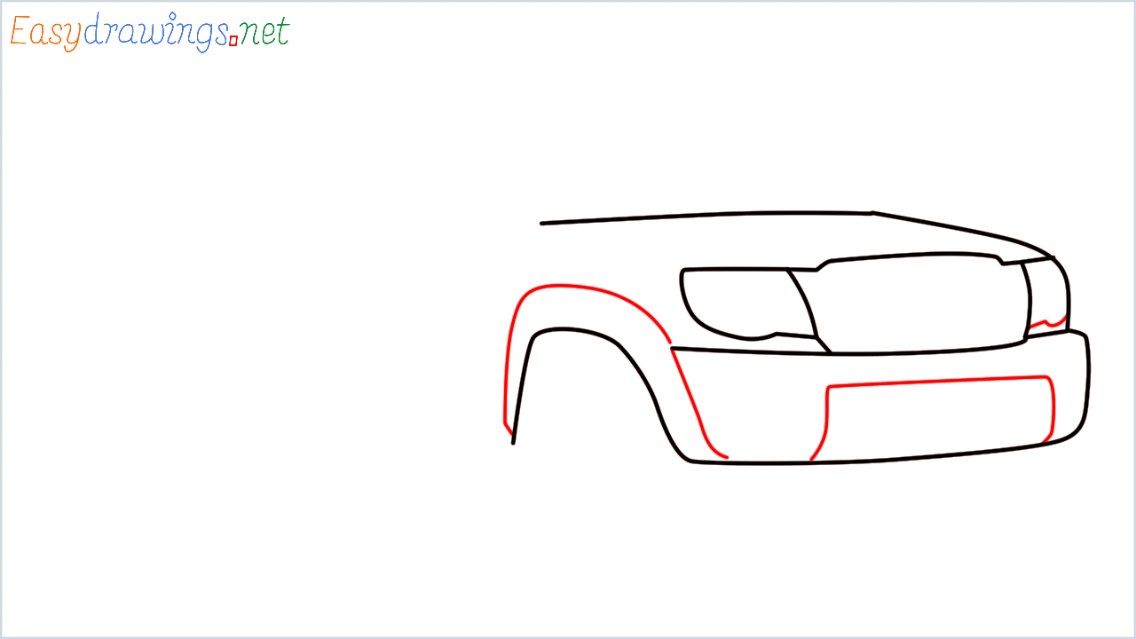 How to draw Toyota Tacoma (4)