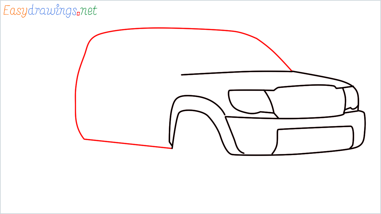 How to draw Toyota Tacoma (5)