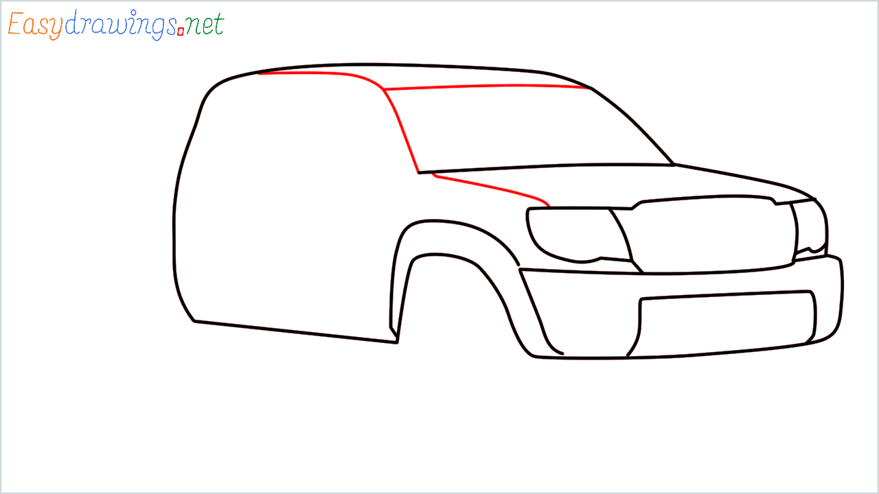 How to draw Toyota Tacoma (6)