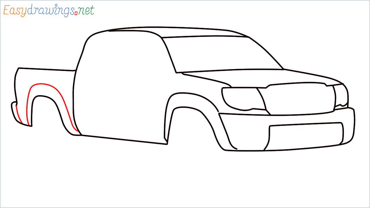 How to draw Toyota Tacoma (8)