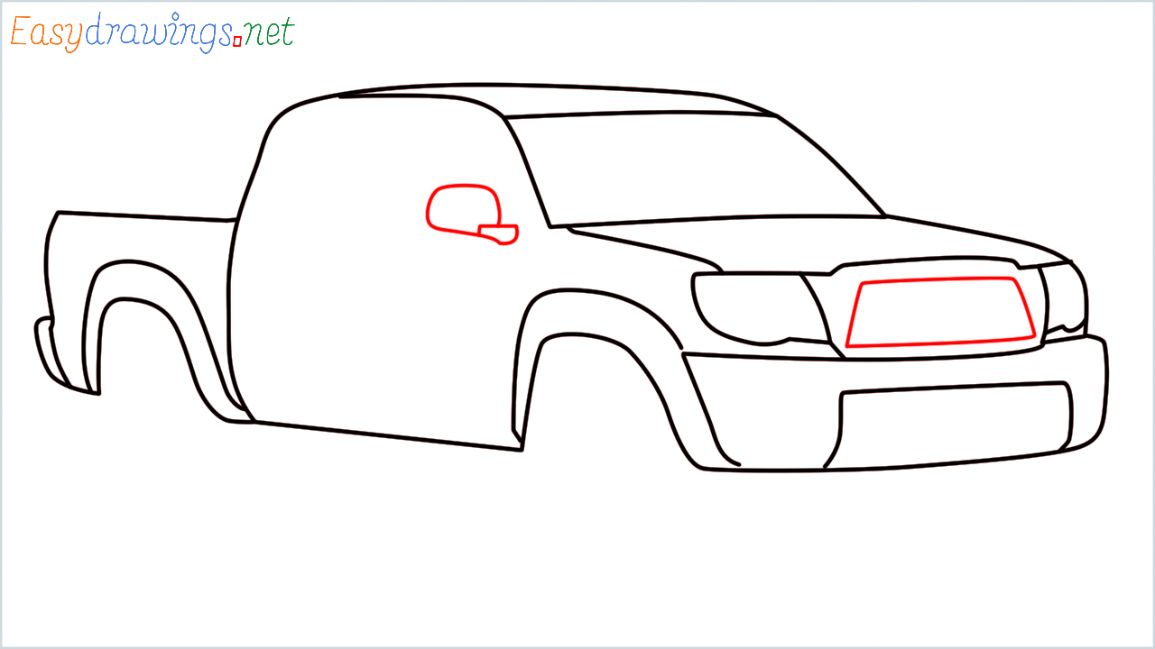 How to draw Toyota Tacoma (9)