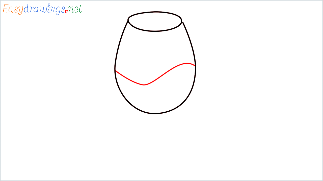 How to draw Wine Emoji step (3)