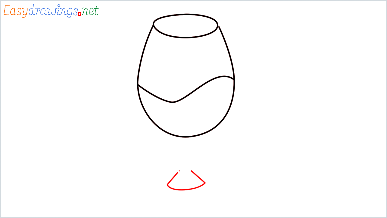 How to draw Wine Emoji step (4)
