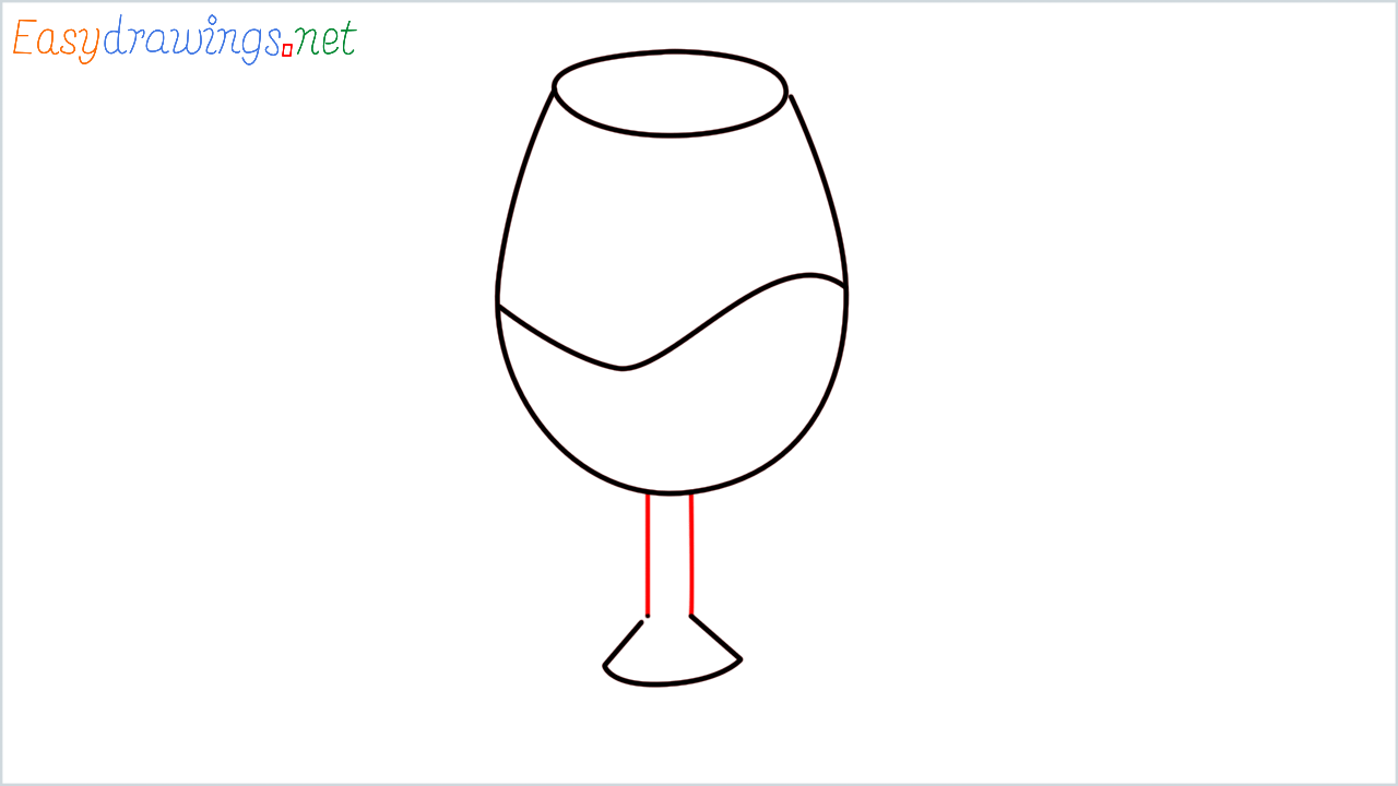 How to draw Wine Emoji step (5)