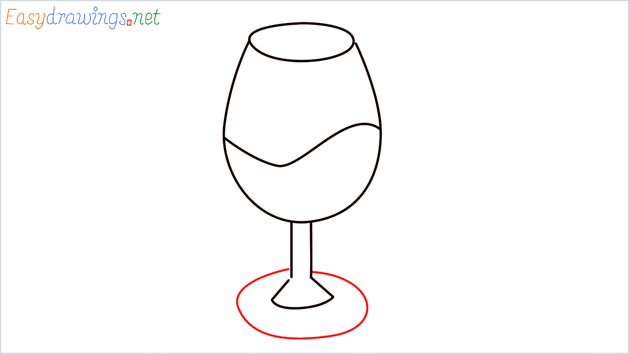 How to draw Wine Emoji step (6)