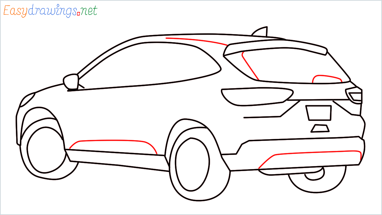 How to draw ford escape step (10)